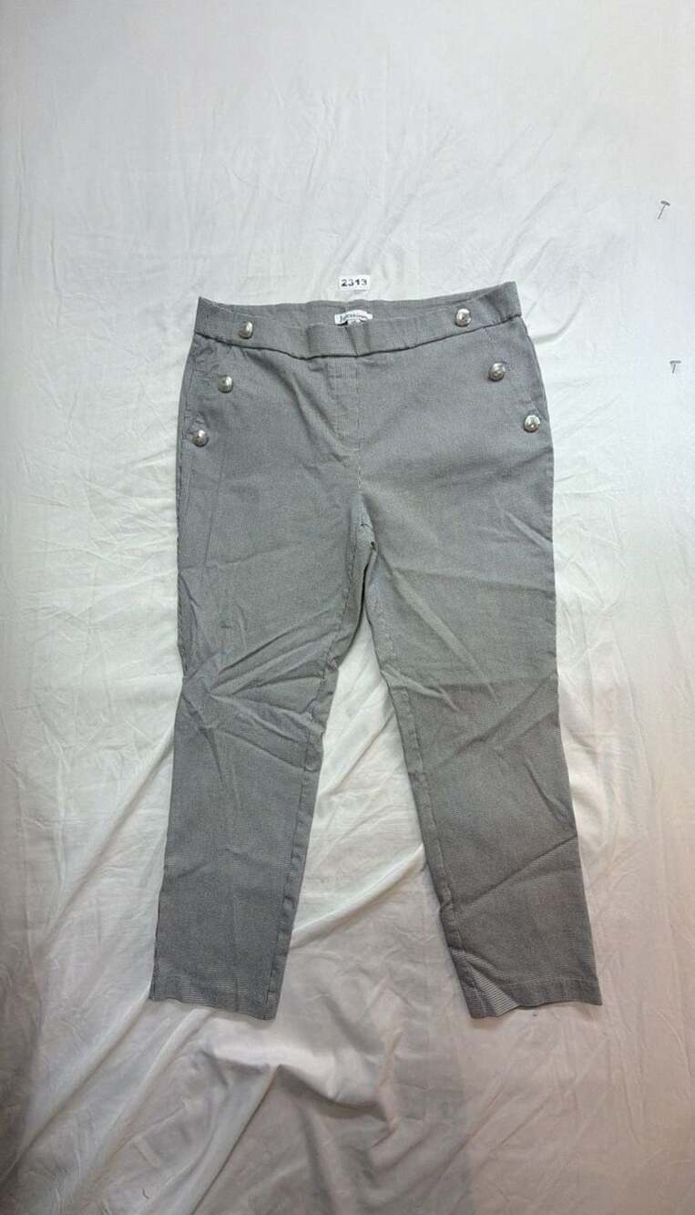 Jules & Leopold Houndstooth Pants Size L Black White